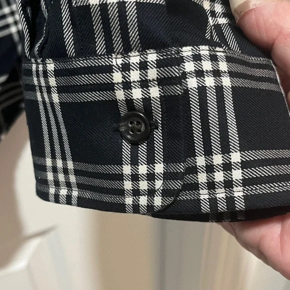 Ralph Lauren NWOT Black and White Plaid Cotton Shirt SZ XL - Picture 8 of 10